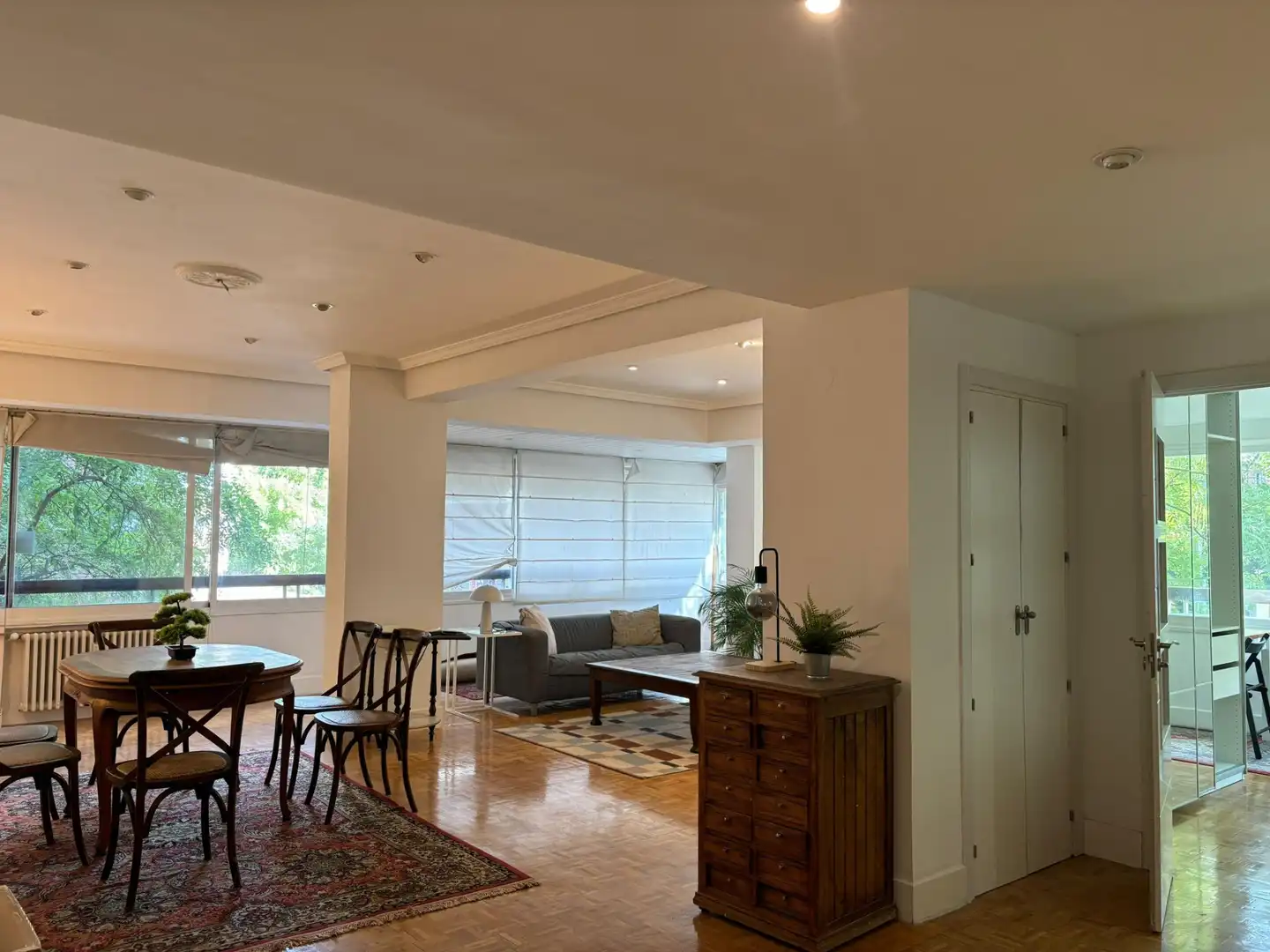 Wohnzimmer von Wohnung zur Miete in Madrid mit Klimaanlage, Heizung und Möbliert