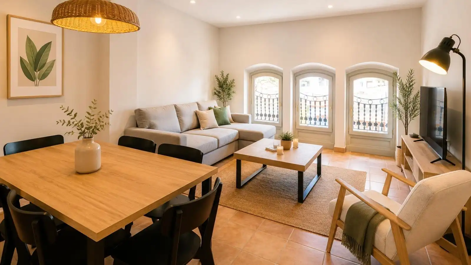 Living room of Apartments for rent in Tossa de Mar  with Air Conditioner, Heating and Parquet flooring