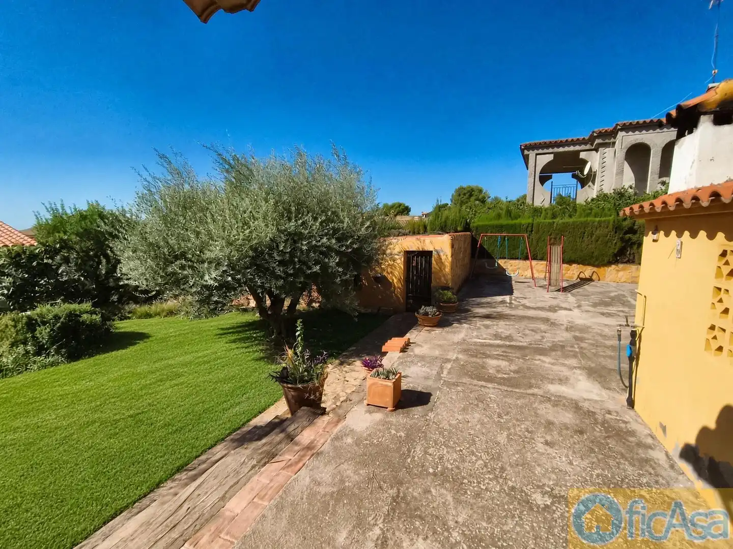 Garden of Houses for sale in Borriol  with Terrace, Storage room and Swimming Pool