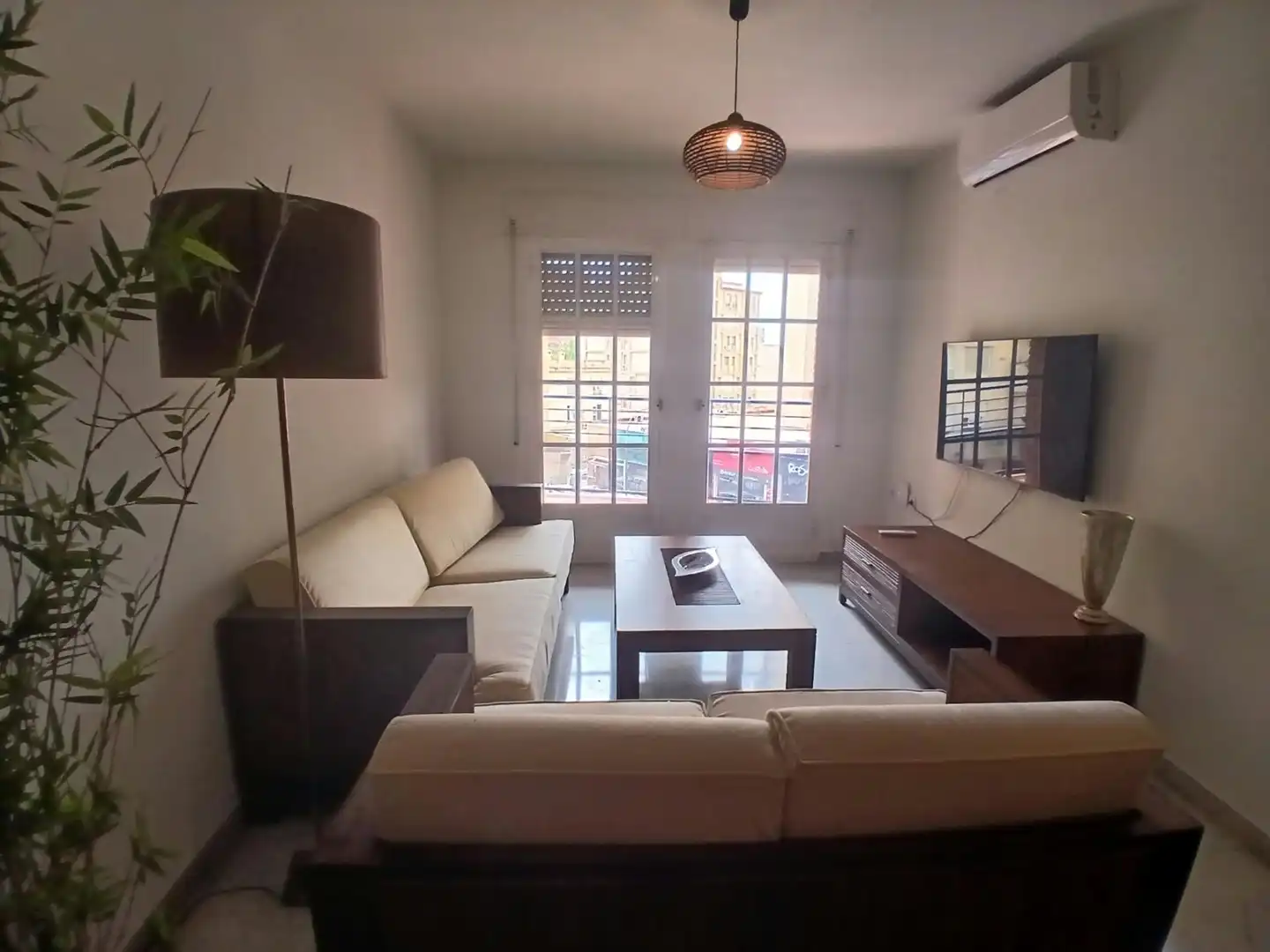 Wohnzimmer von Wohnung zur Miete in Málaga mit Klimaanlage und Alarm