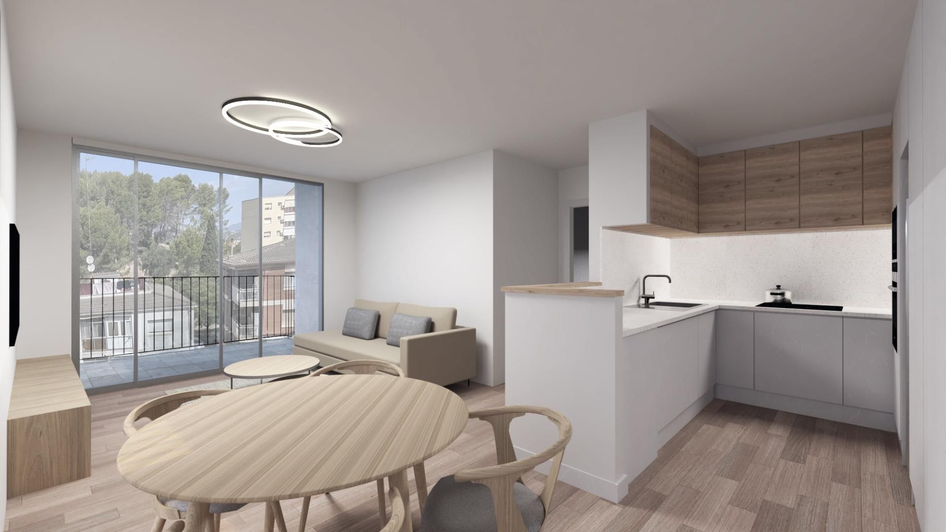 Living room of Flat for sale in Sant Andreu de la Barca  with Air Conditioner, Heating and Parquet flooring