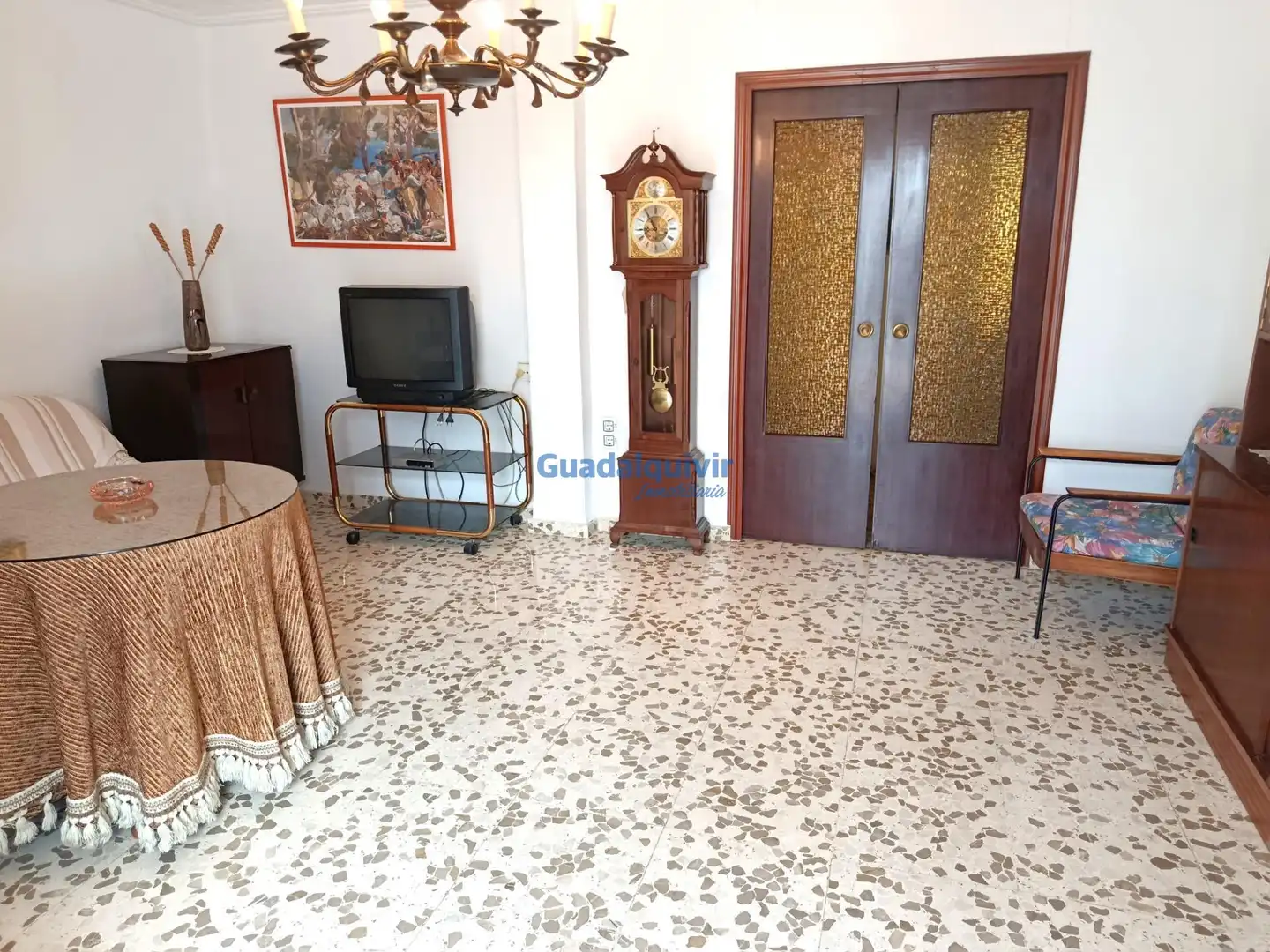 Sala d'estar de Pis de lloguer en Sevilla amb Aire condicionat, Jardí privat i Terrassa
