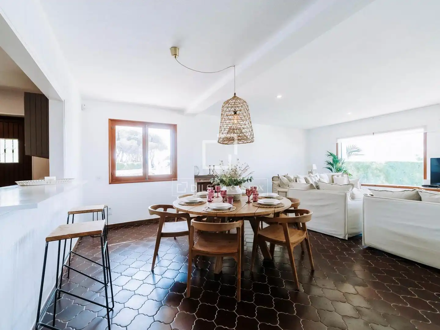 Comedor de Casa o chalet de alquiler en Lloret de Mar con Aire acondicionado, Calefacción y Jardín privado