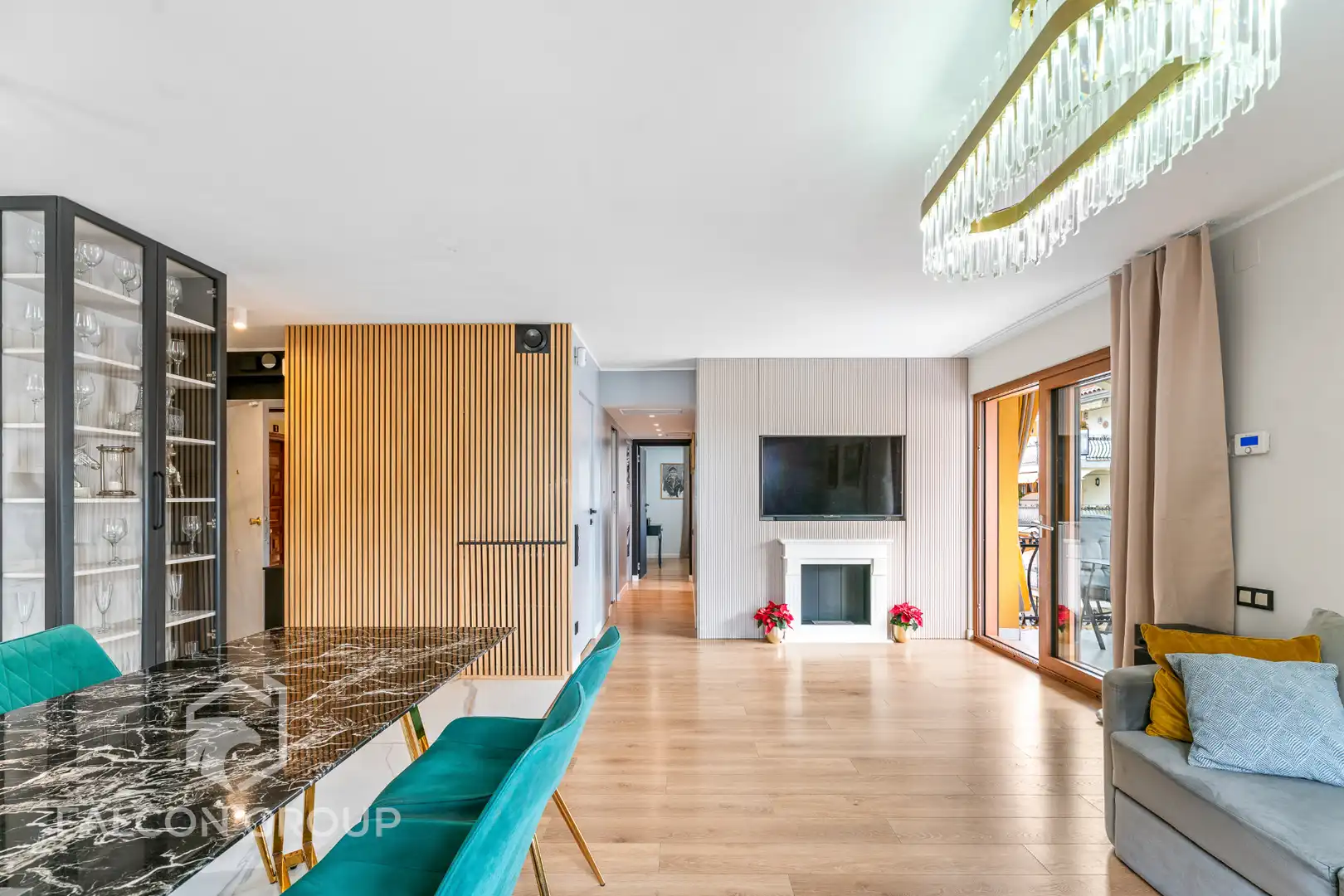 Living room of Flat for sale in Calafell  with Air Conditioner, Heating and Parquet flooring