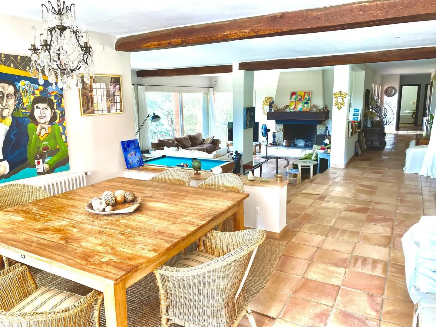 Comedor de Casa o chalet de alquiler en Santa Cristina d'Aro con Calefacción, Jardín privado y Terraza