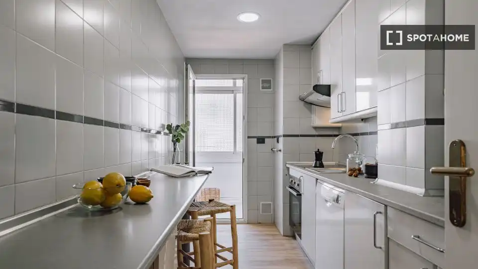 Kitchen of Flat for rent in Madrid  with Air Conditioner, Heating and Furnished