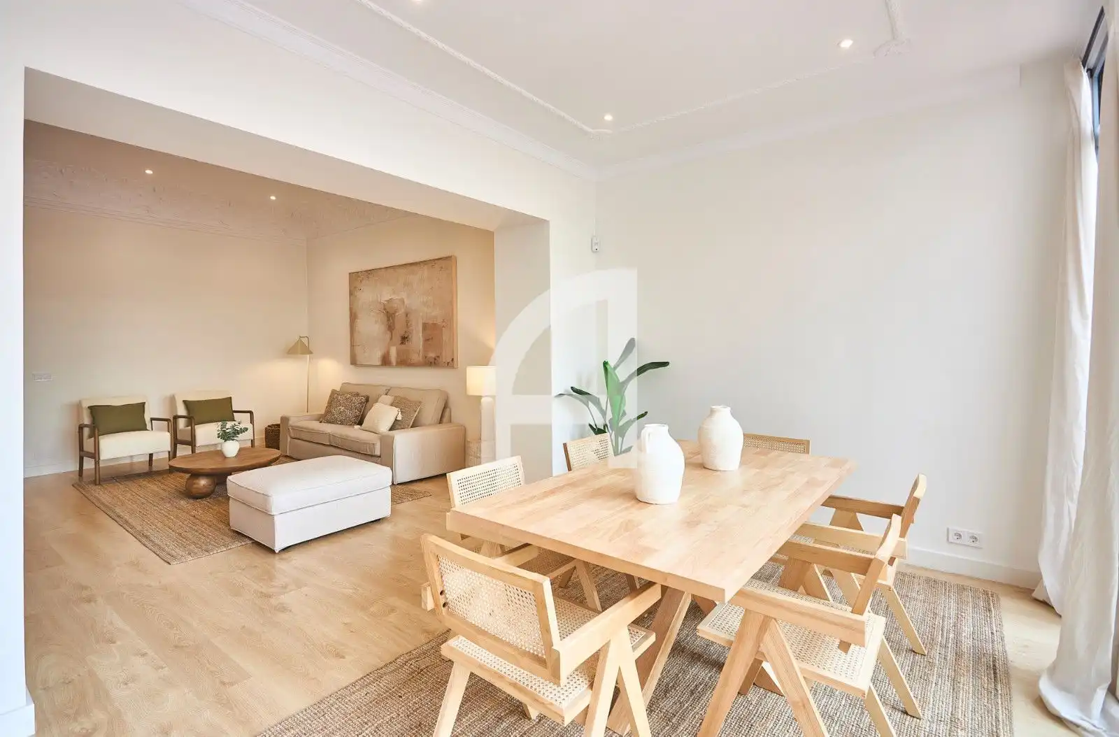Esszimmer von Wohnung zur Miete in Barcelona mit Klimaanlage, Heizung und Parkett