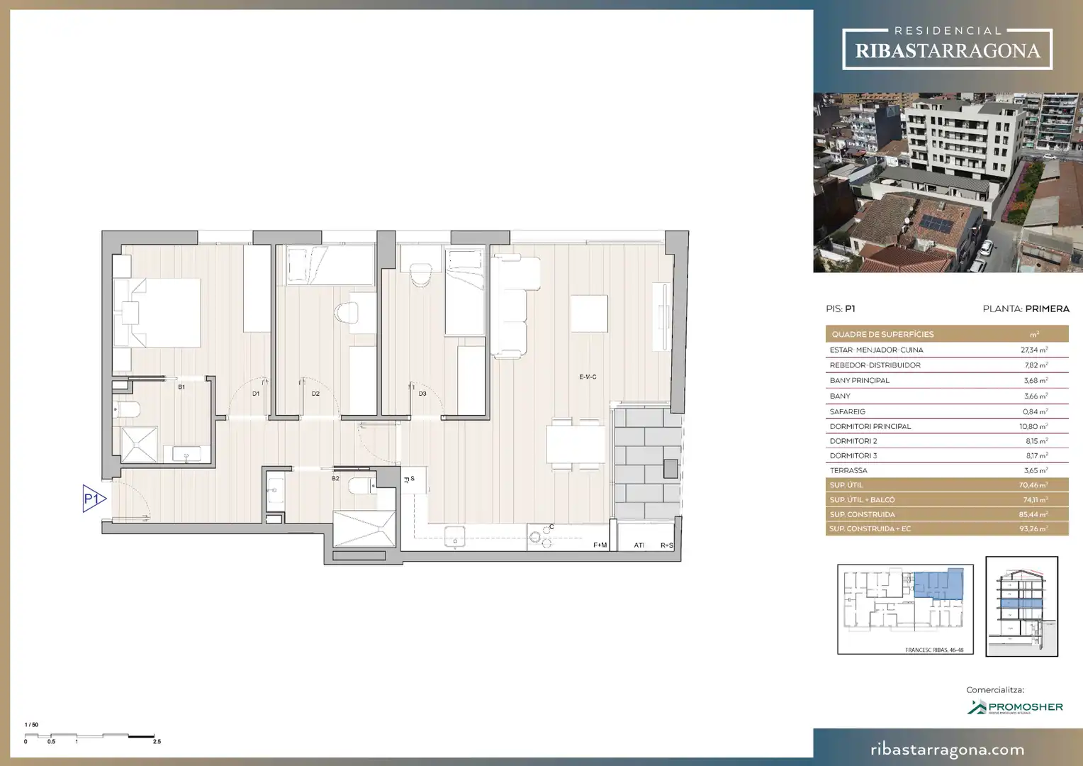 Flat for sale in Granollers  with Air Conditioner, Heating and Parquet flooring