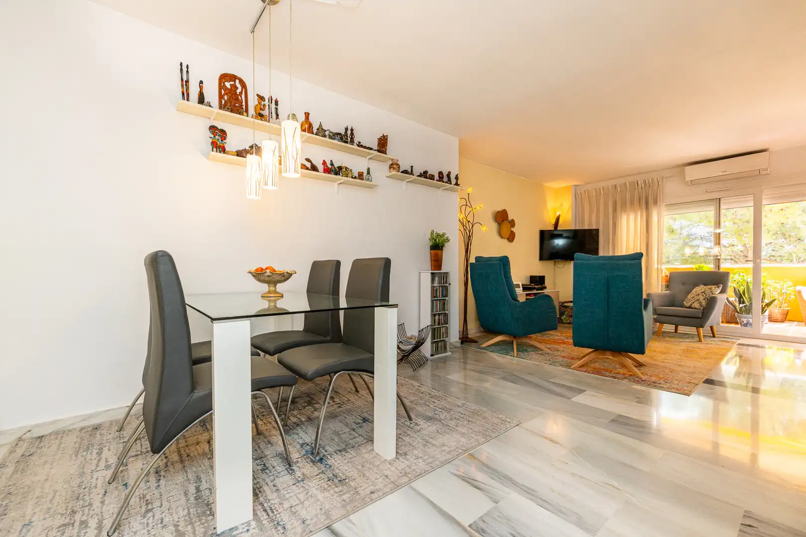 Sala de estar de Apartamento en venta en Mijas con Aire acondicionado, Calefacción y Terraza