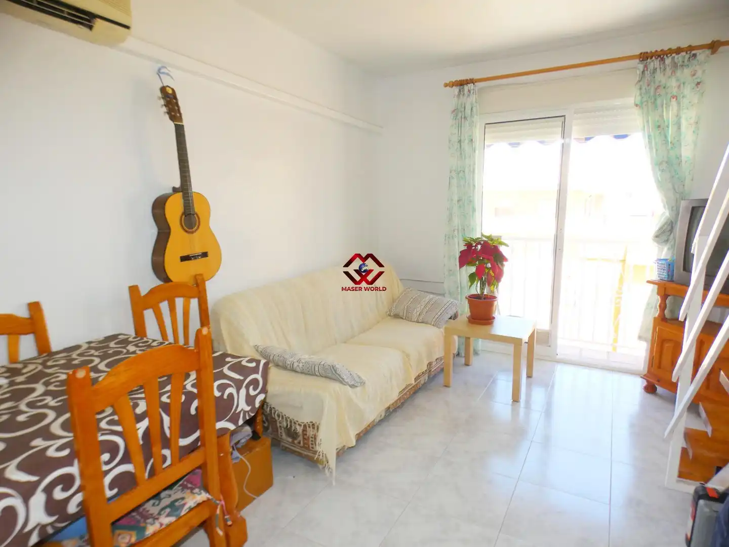 Sala de estar de Piso en venta en Mazarrón con Aire acondicionado y Balcón