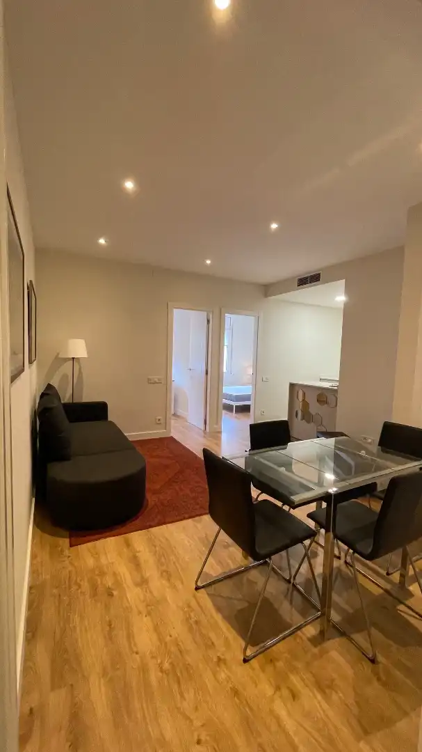 Sala d'estar de Pis de lloguer en Barcelona amb Aire condicionat, Parquet i Moblat