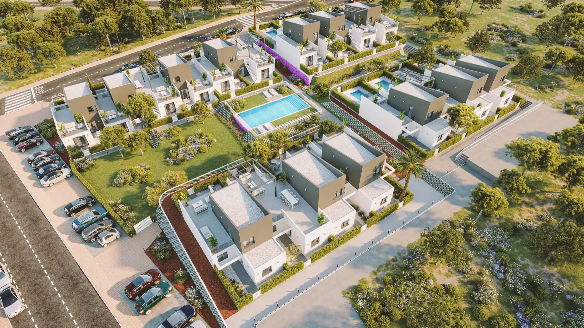 Vista exterior de Casa adosada en venta en Murcia con Aire acondicionado, Jardín privado y Terraza