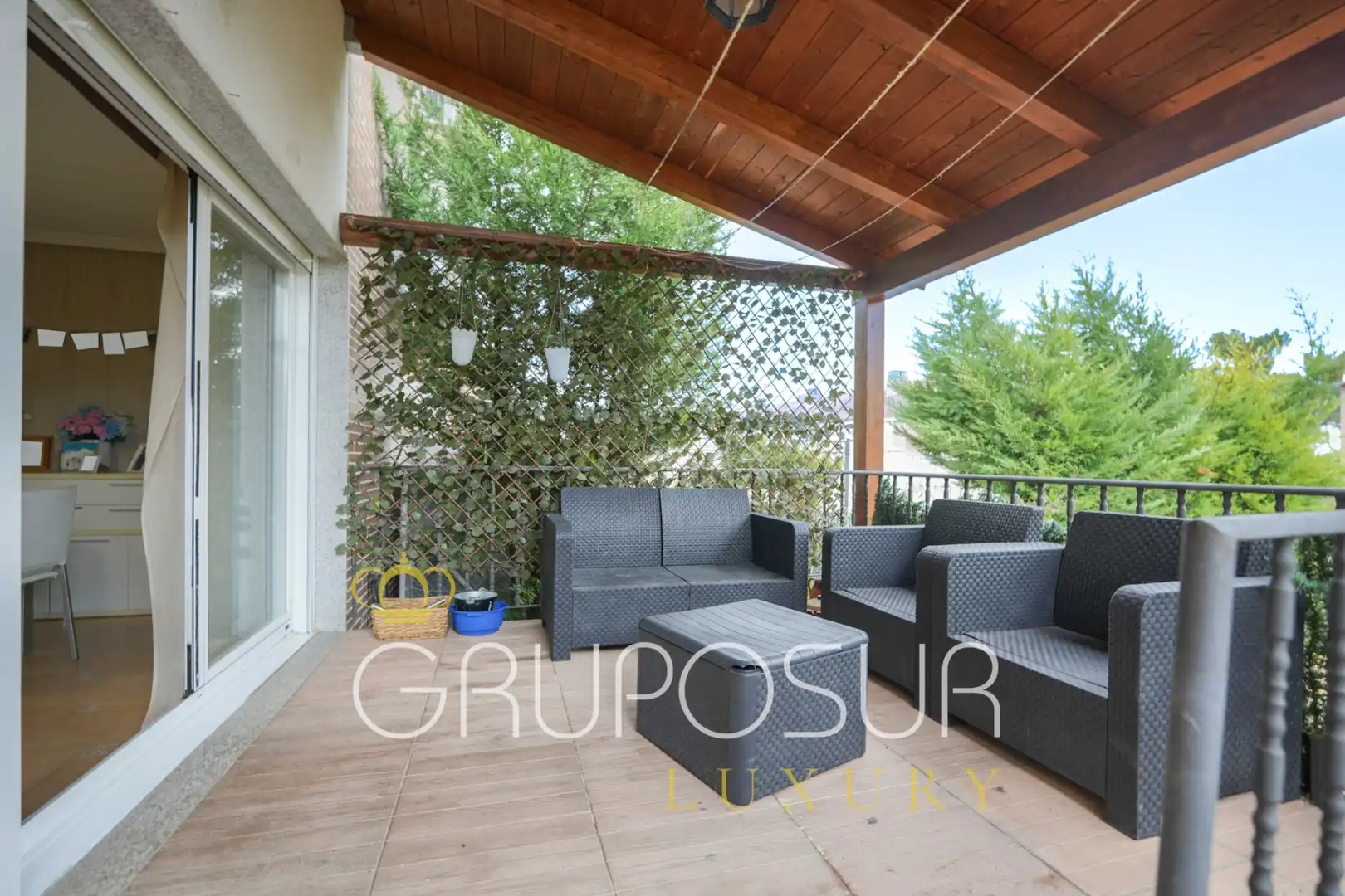 Terraza de Casa adosada en venta en Boecillo con Calefacción, Jardín privado y Parquet