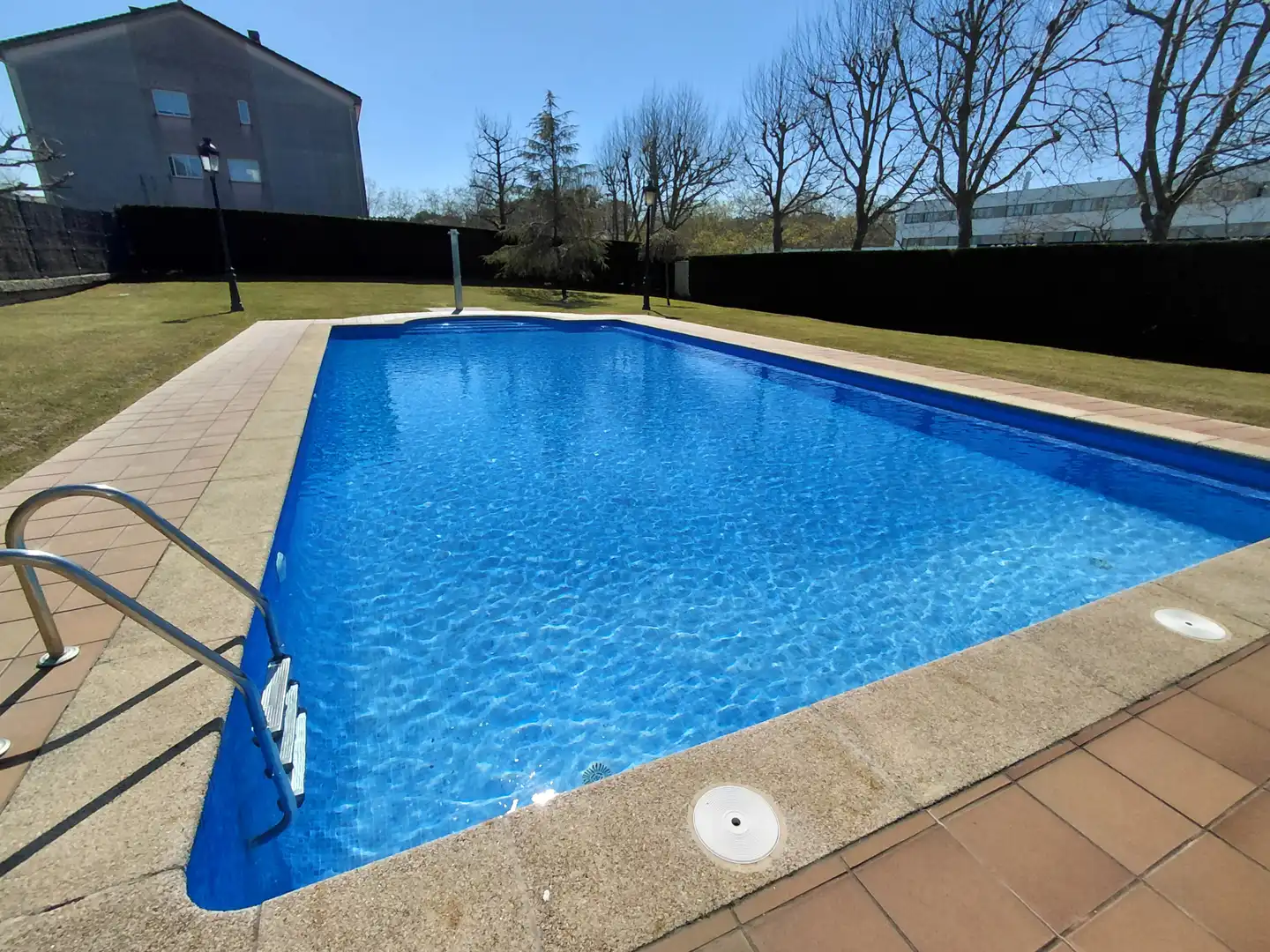 Swimming pool of Flat for sale in Oleiros  with Heating, Private garden and Parquet flooring