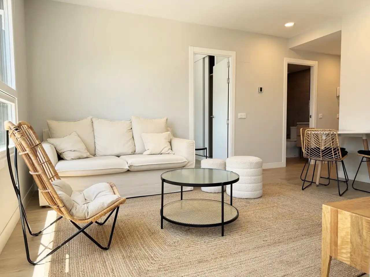 Sala de estar de Piso de alquiler en Madrid con Aire acondicionado, Calefacción y Terraza