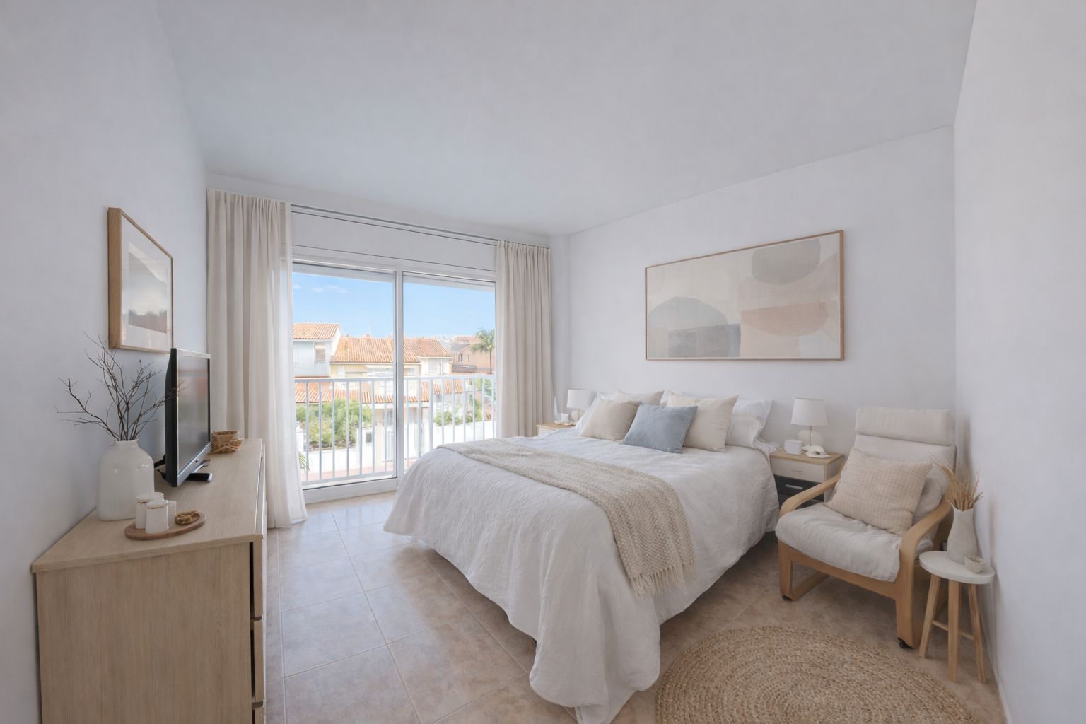 Dormitori de Casa adosada en venda en Cunit amb Parquet, Terrassa i Traster