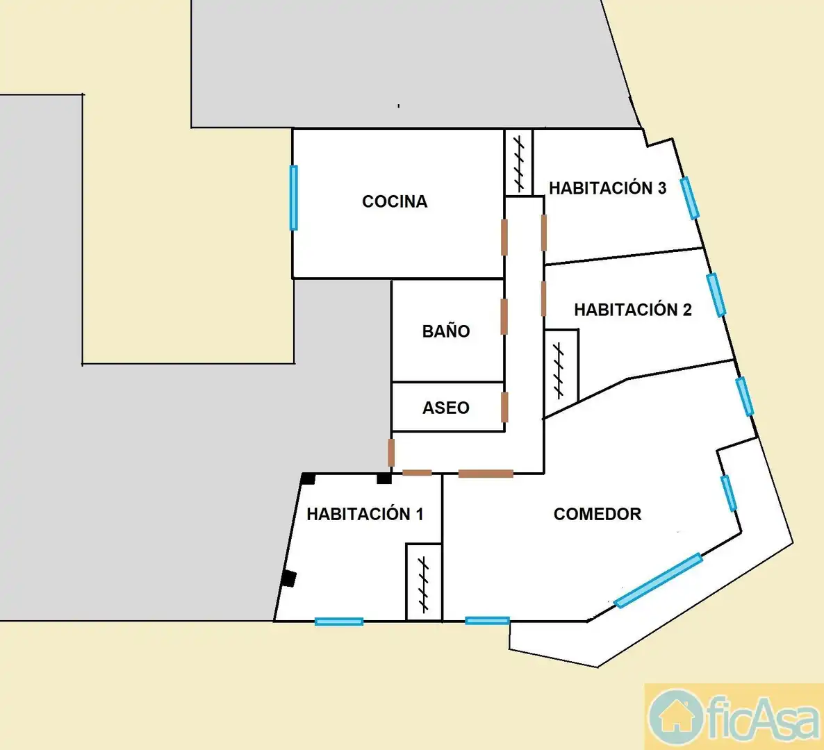 Apartamento en venta en Castellón de la Plana / Castelló de la Plana con Aire acondicionado y Balcón