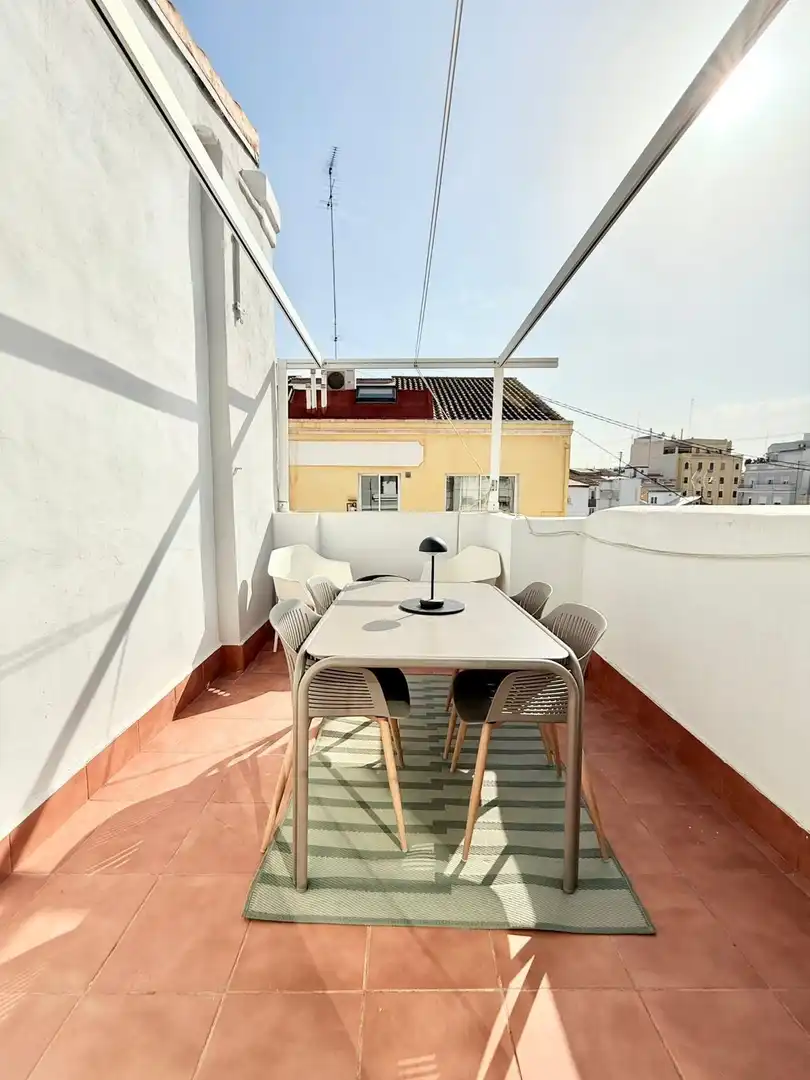 Terrace of Flat for rent in Valencia  with Air Conditioner, Parquet flooring and Terrace