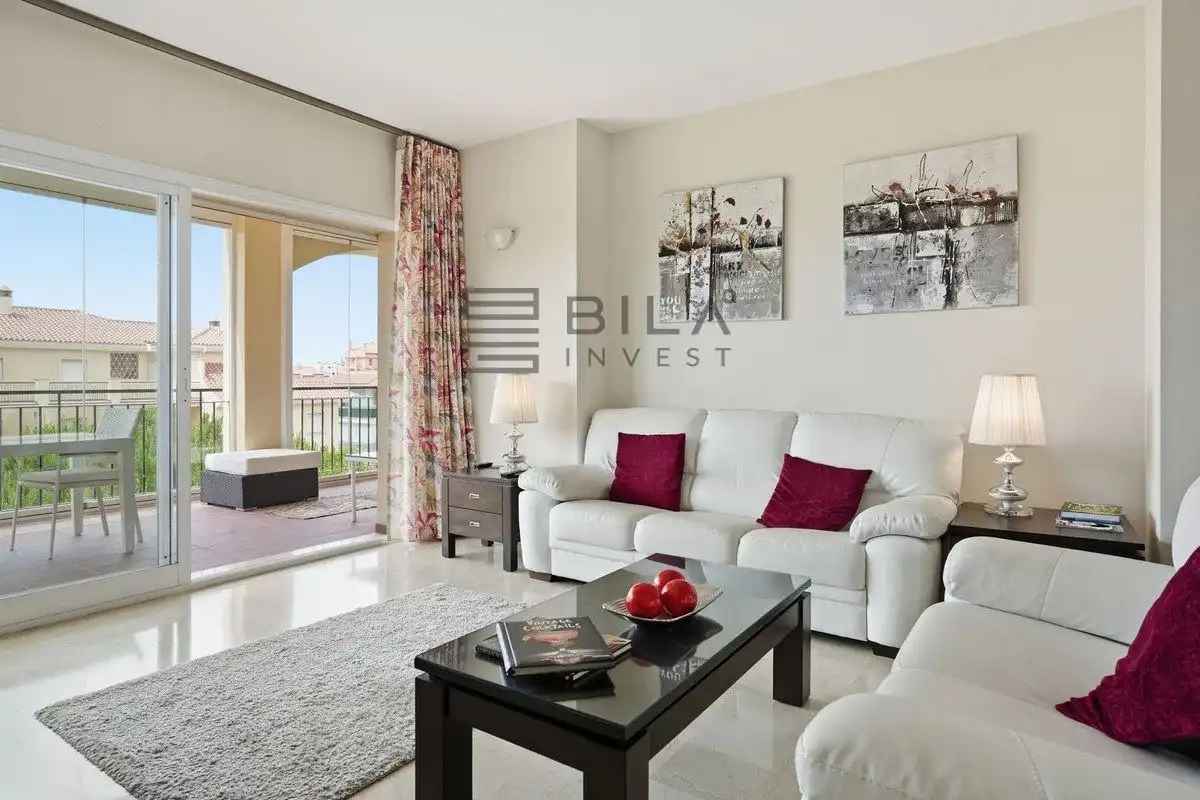 Sala de estar de Piso en venta en Mijas con Aire acondicionado, Terraza y Trastero