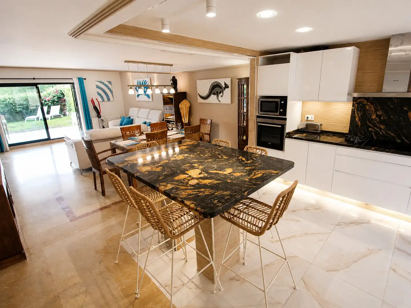 Dining room of Houses for rent in Marbella  with Air Conditioner, Heating and Private garden