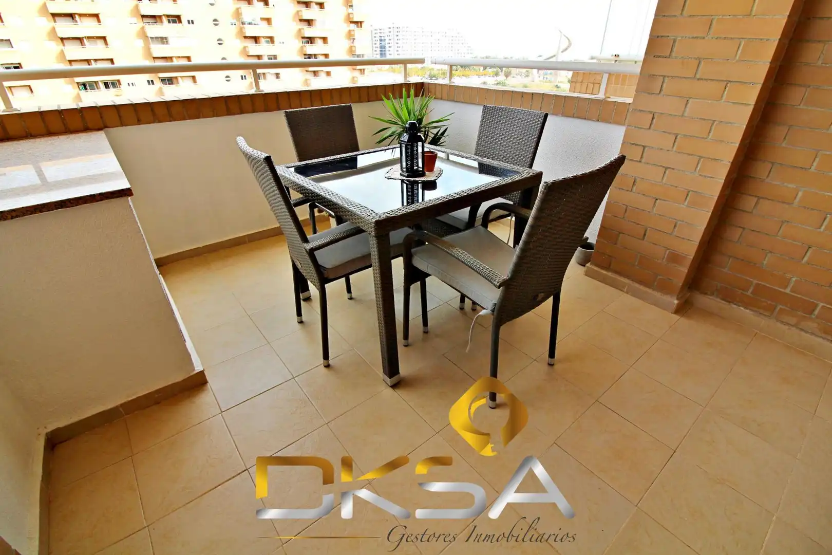 Terrace of Apartments for rent in Oropesa del Mar / Orpesa  with Air Conditioner, Heating and Private garden
