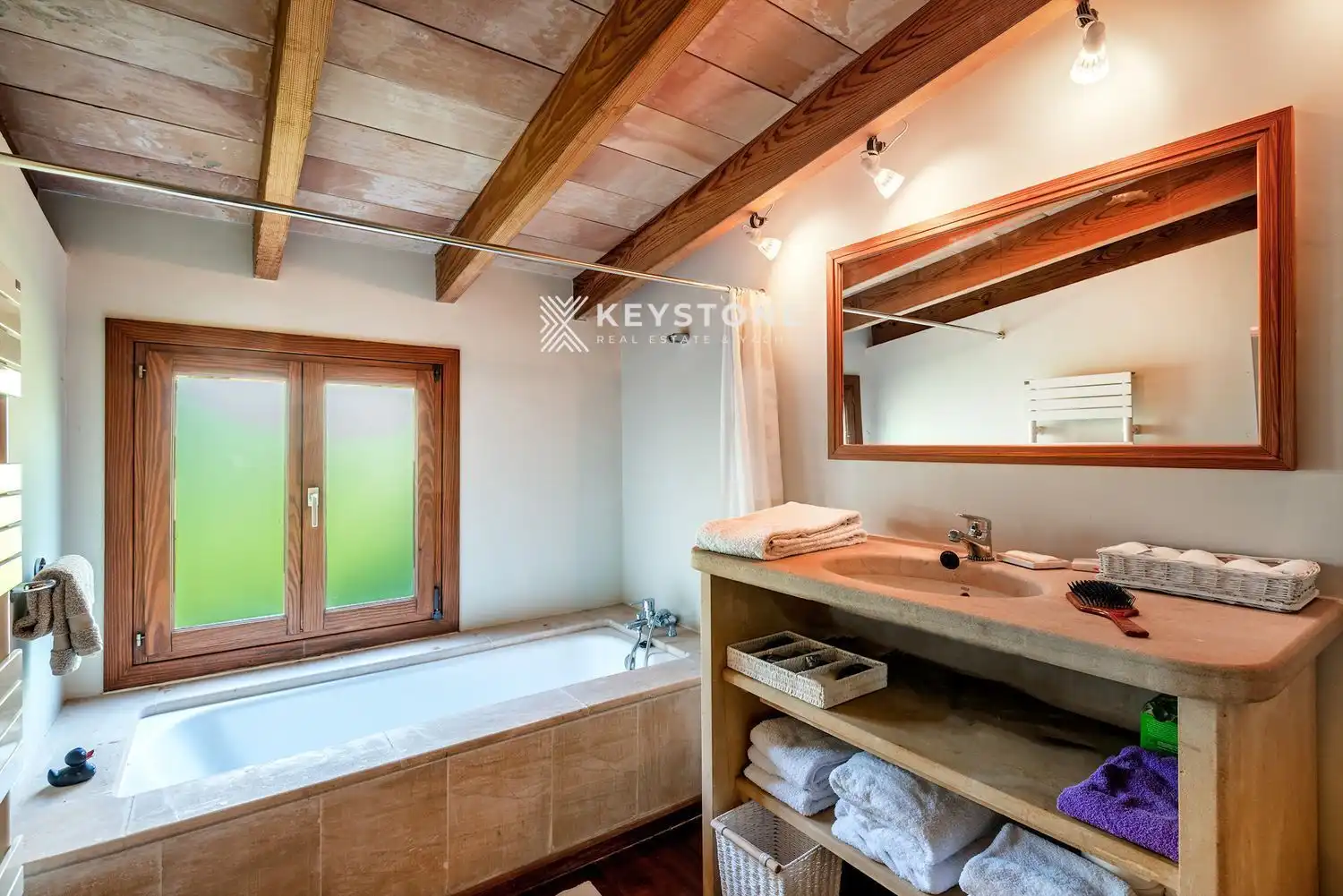 Badezimmer von Dachboden zur Miete in  Palma de Mallorca mit Klimaanlage, Terrasse und Abstellraum