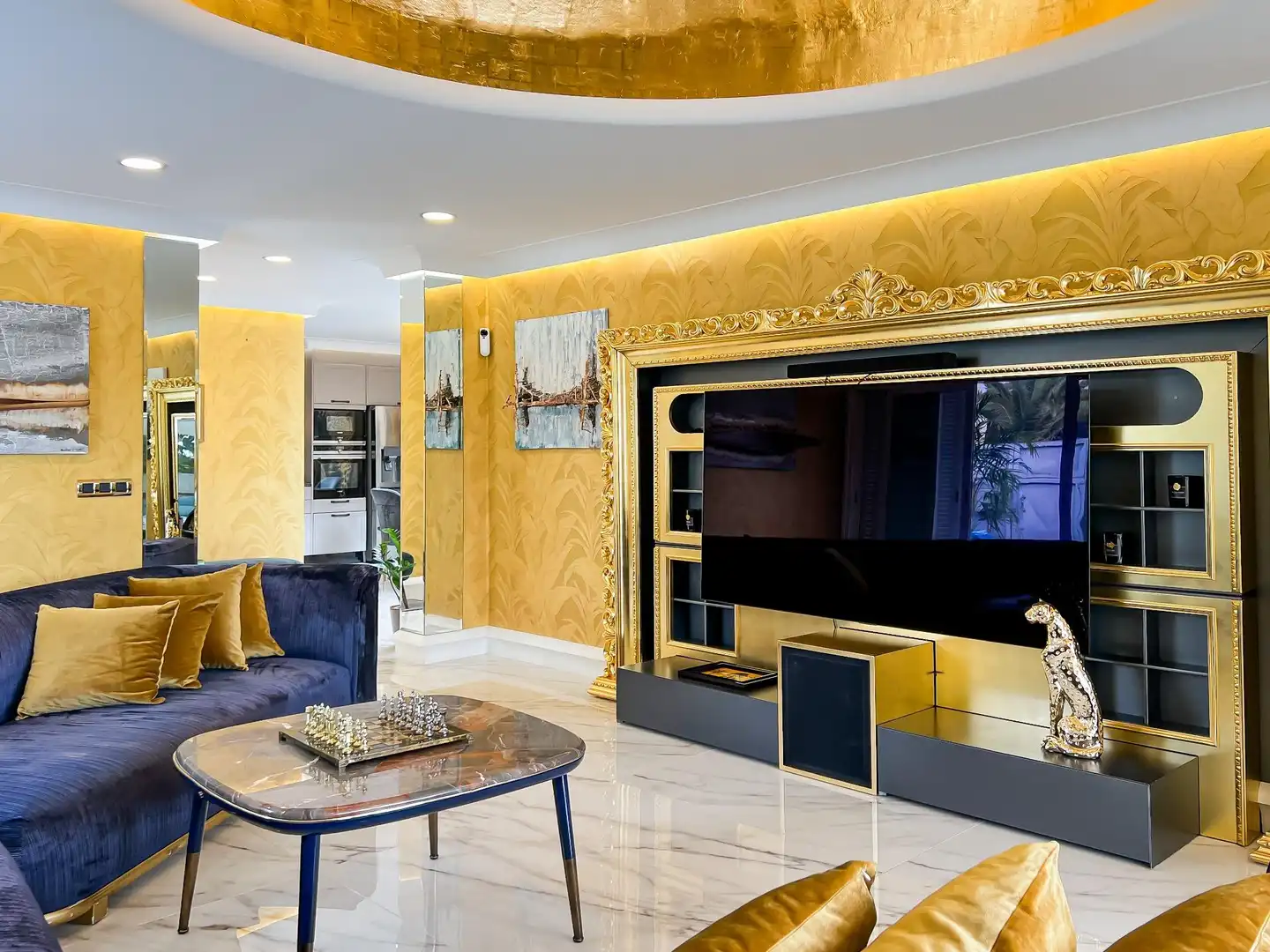 Sala d'estar de Casa o xalet en venda en Adeje amb Aire condicionat, Jardí privat i Terrassa