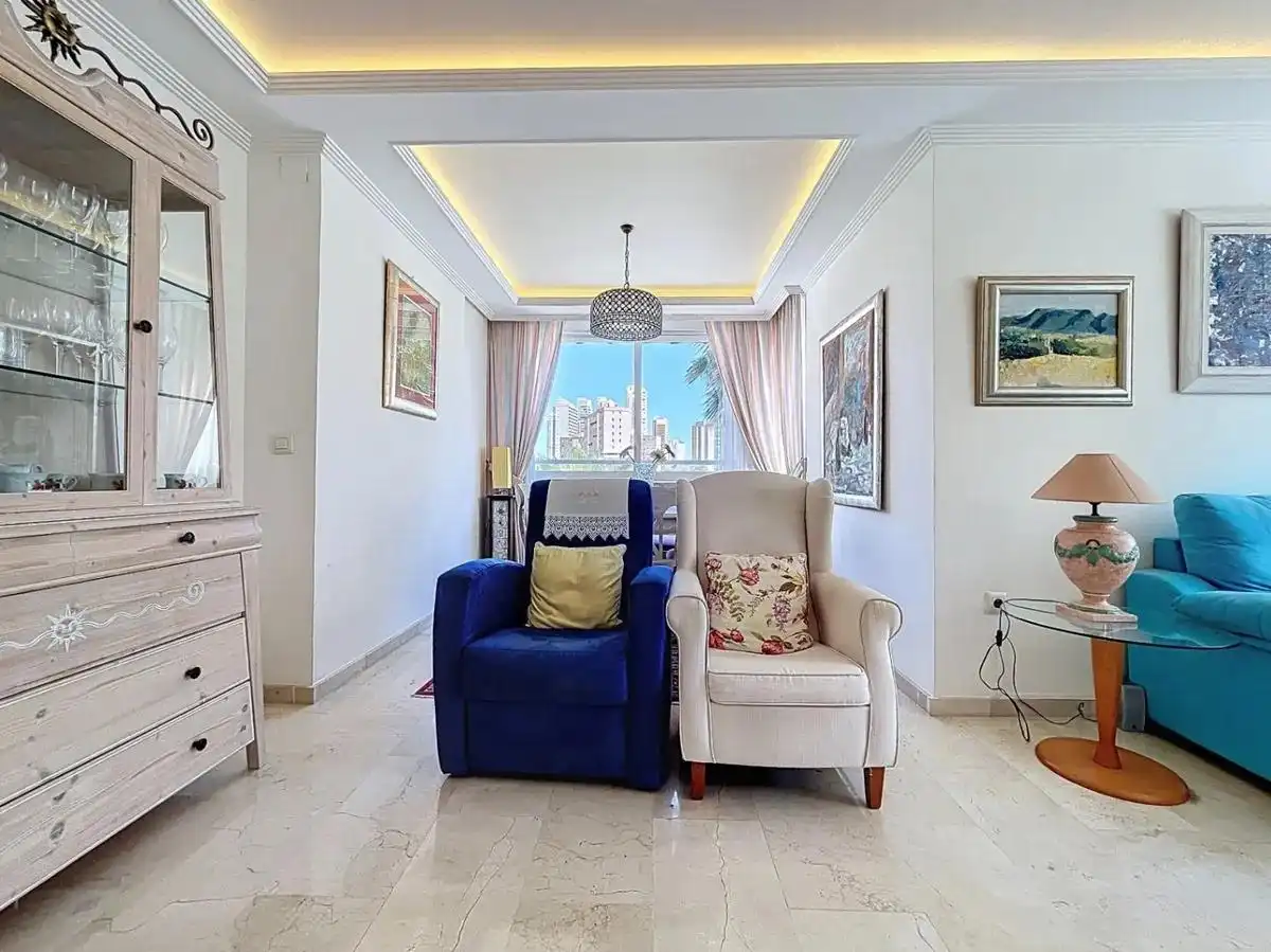 Sala de estar de Piso en venta en Benidorm con Aire acondicionado, Calefacción y Jardín privado