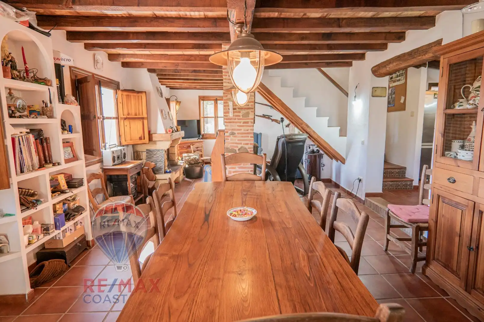 Comedor de Finca rústica en venta en Jubrique con Jardín privado, Terraza y Piscina