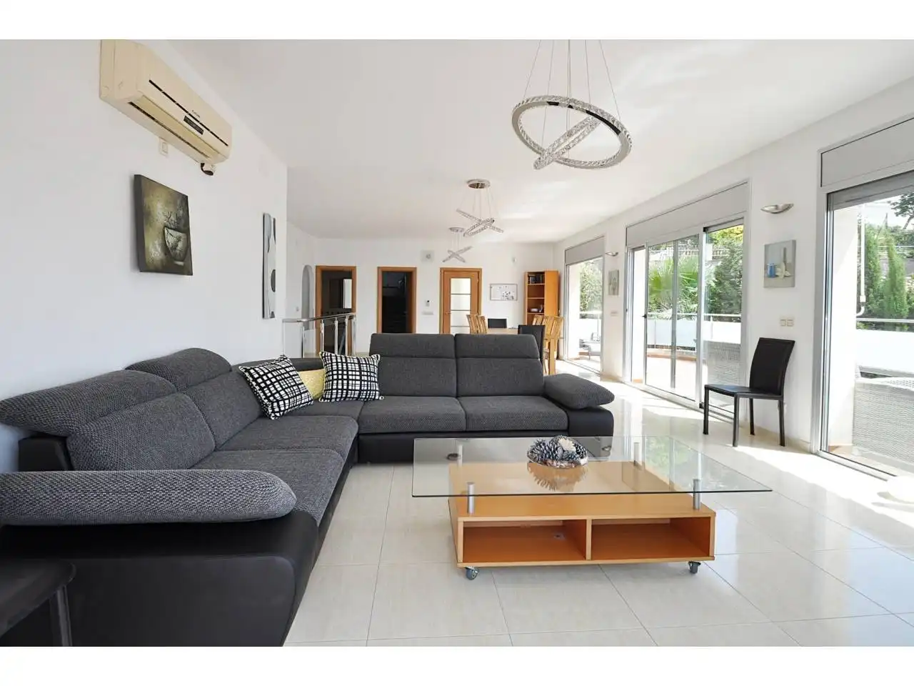 Living room of Houses for sale in Lloret de Mar  with Private garden, Swimming Pool and Furnished