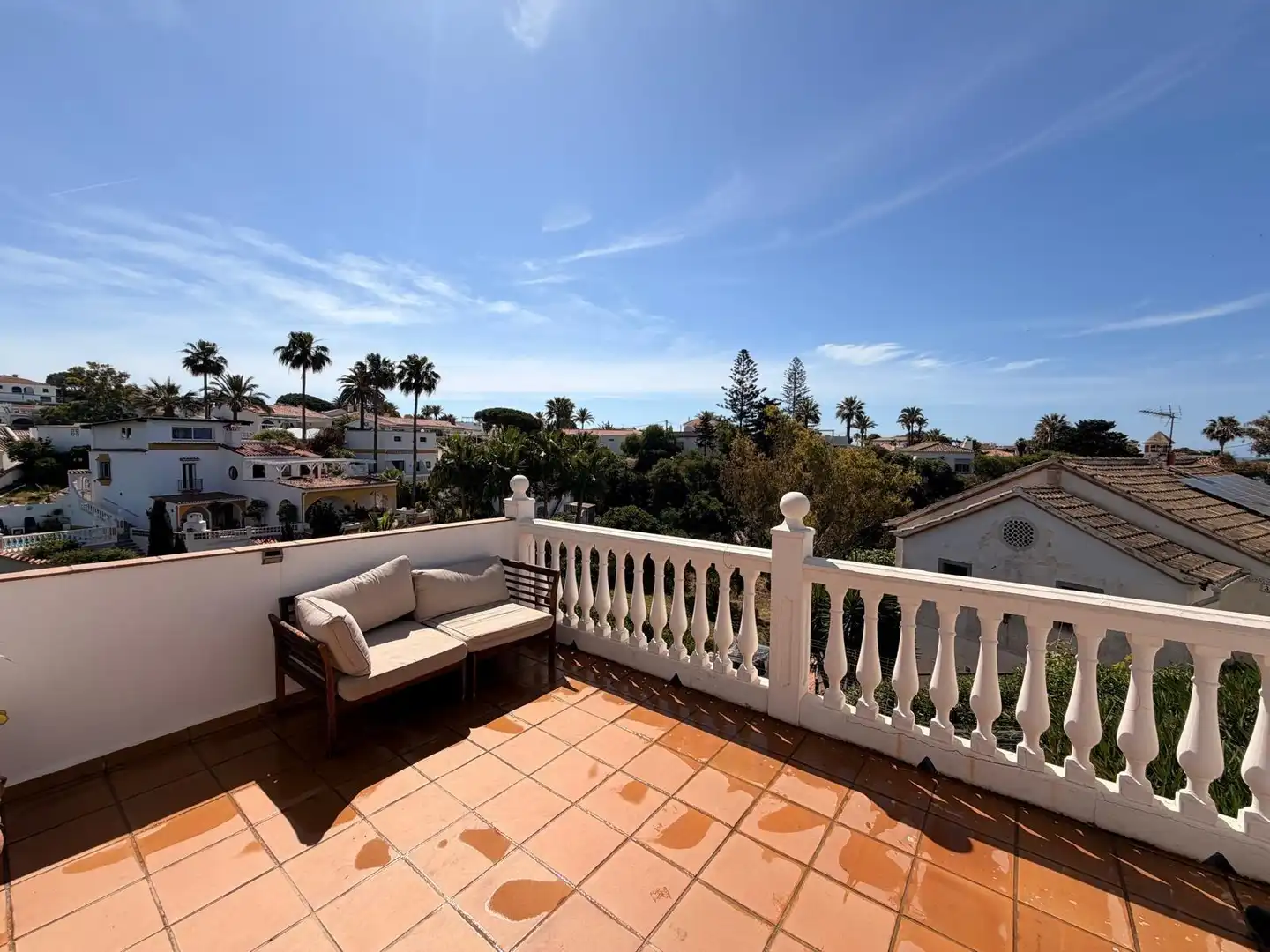 Terrassa de Casa adosada de lloguer en Mijas amb Aire condicionat, Calefacció i Jardí privat
