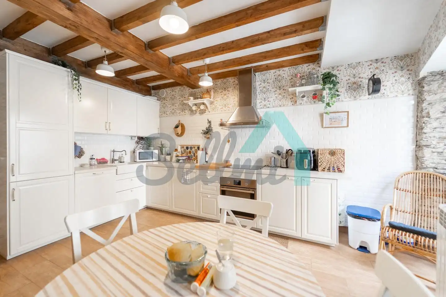 Cocina de Casa adosada en venta en Ribadeo con Calefacción, Jardín privado y Terraza