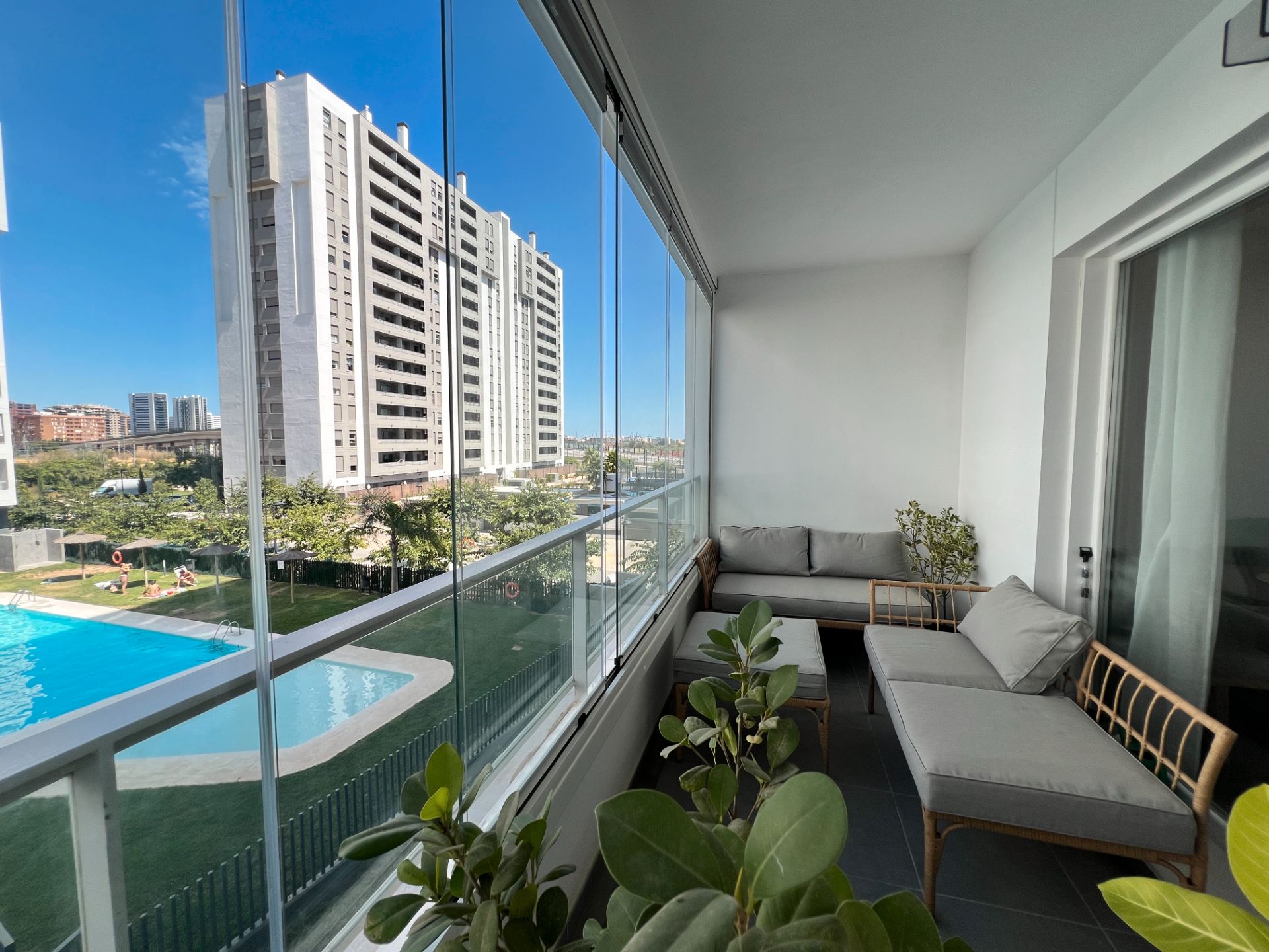 Terrace of Flat for sale in  Valencia Capital  with Air Conditioner, Heating and Parquet flooring