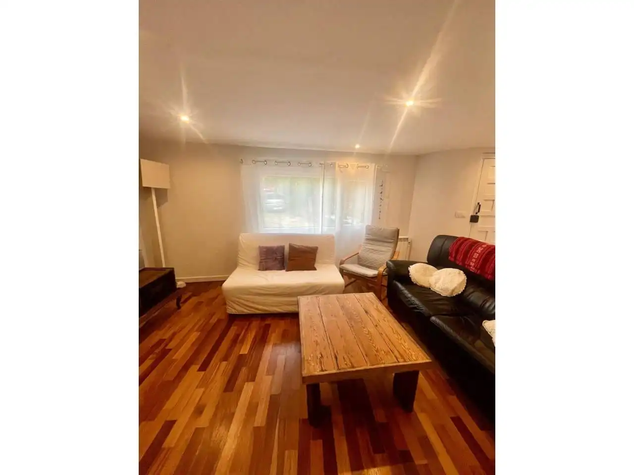 Wohnzimmer von Haus oder Chalet zur Miete in Miño mit Heizung, Privatgarten und Schwimmbad