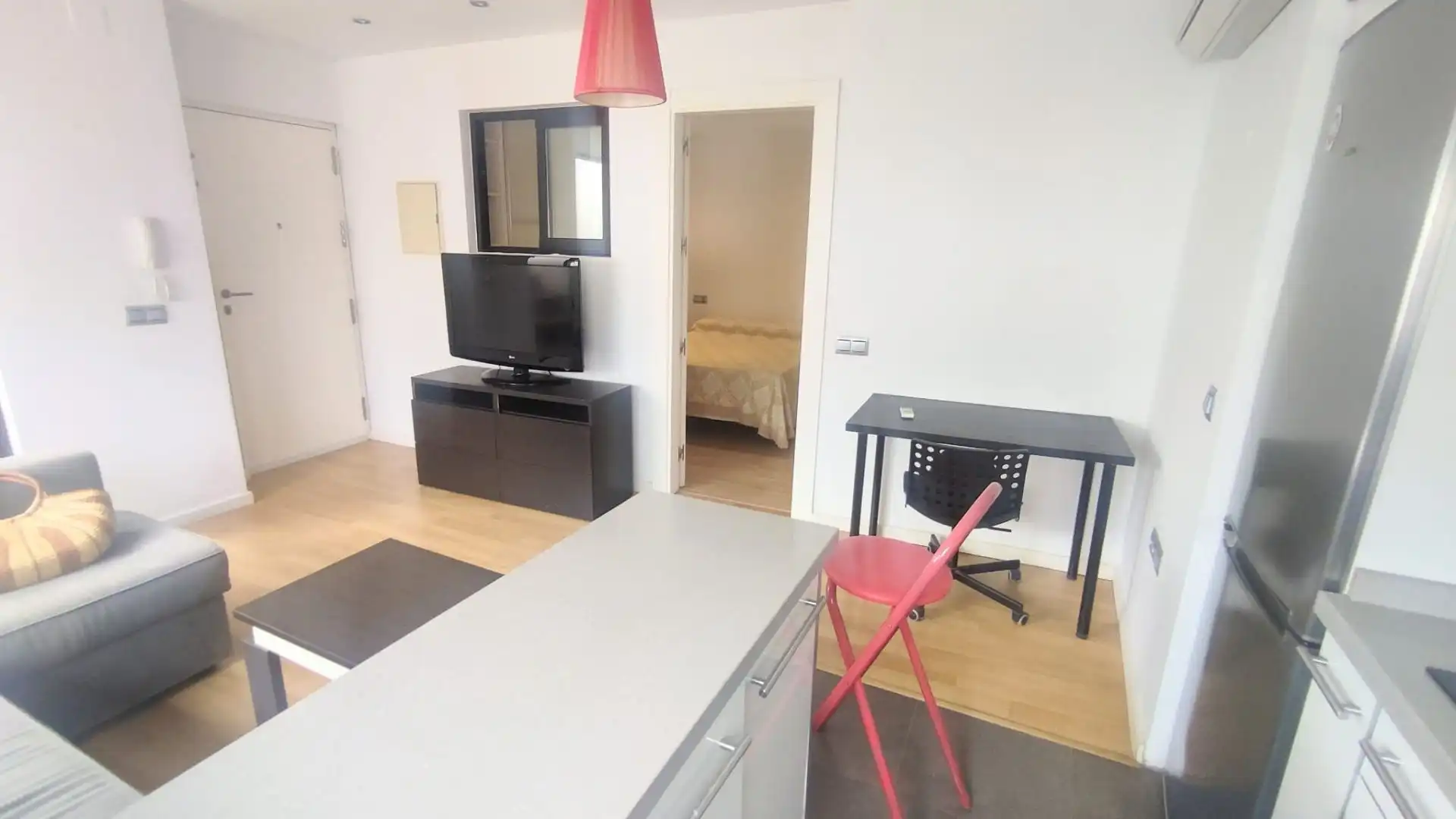 Wohnzimmer von Dachboden zur Miete in Málaga mit Klimaanlage, Heizung und Terrasse