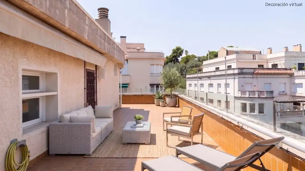Terrace of Apartments for sale in Barcelona  with Air Conditioner, Heating and Parquet flooring