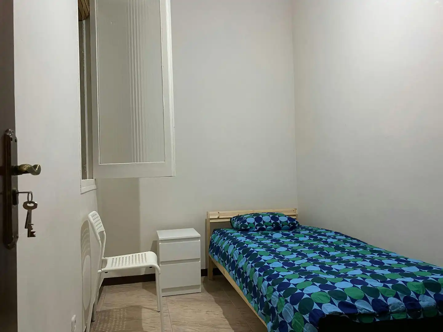 Schlafzimmer von Wohnung zur untervermieten in  Barcelona Capital mit Heizung, Möbliert und Waschmaschine