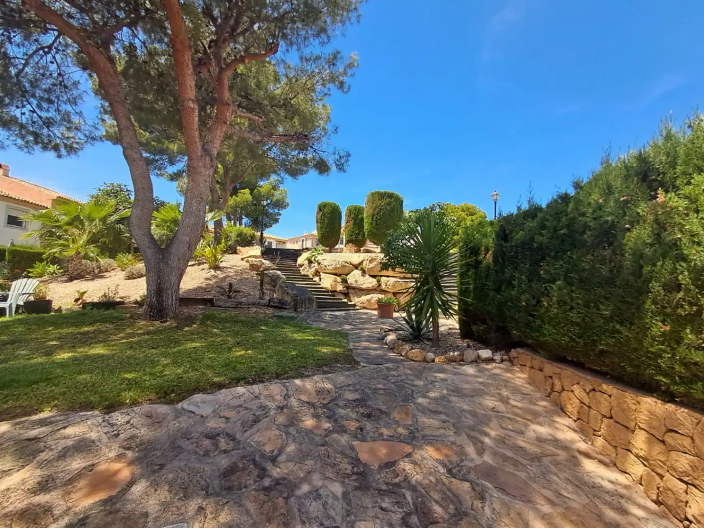 Jardí de Finca rústica en venda en Finestrat amb Aire condicionat, Calefacció i Terrassa