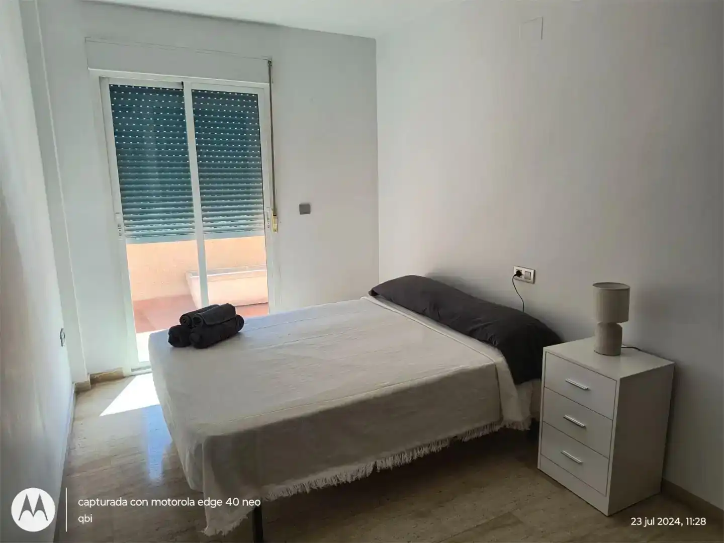 Schlafzimmer von Dachboden zur Miete in Alicante / Alacant mit Klimaanlage, Schwimmbad und Balkon