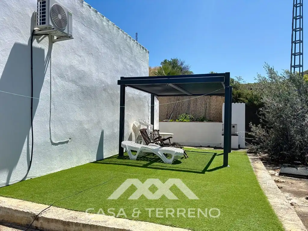 Terrace of Country homes for sale in El Borge  with Air Conditioner and Swimming Pool