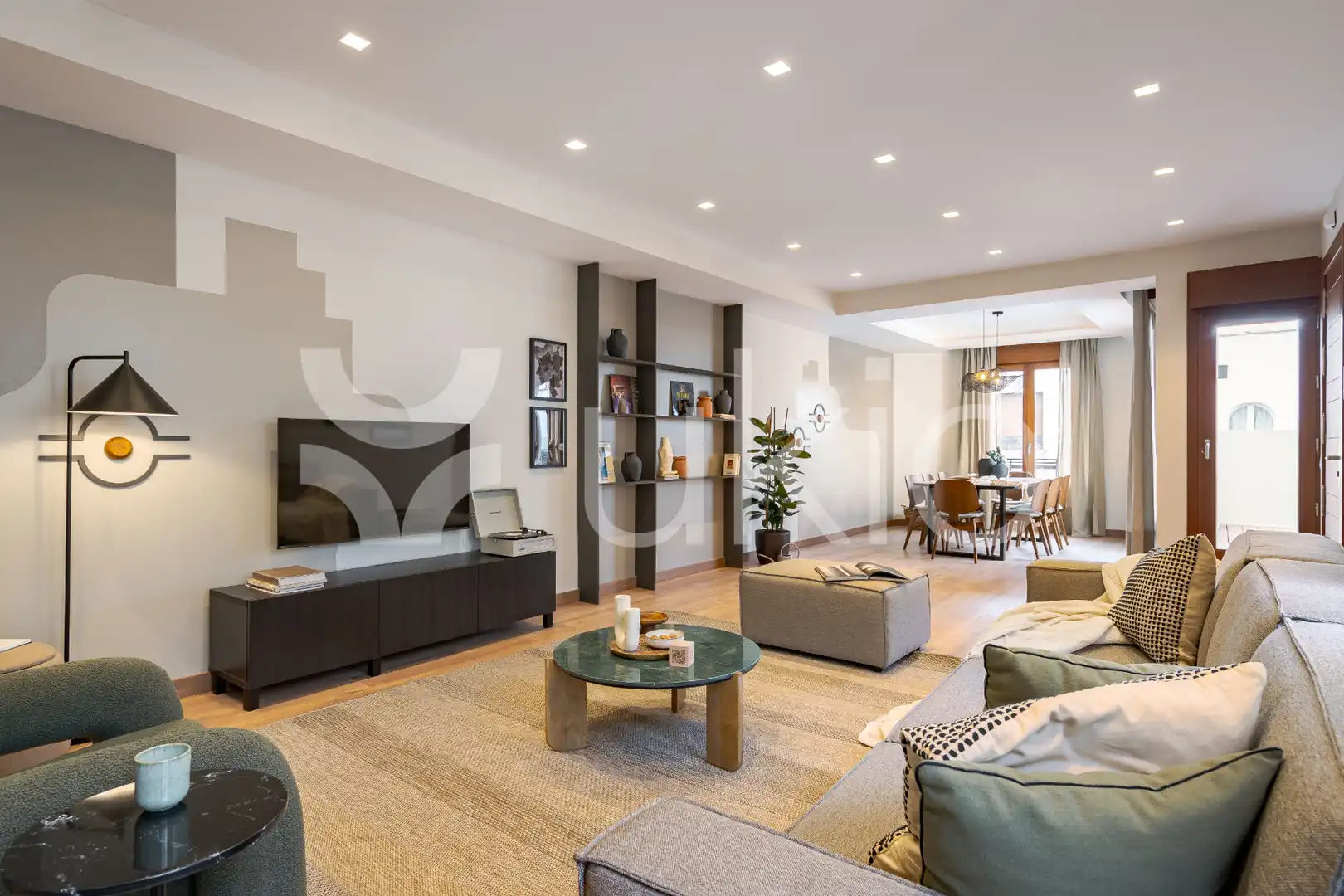 Sala de estar de Apartamento de alquiler en Madrid con Aire acondicionado, Calefacción y Terraza