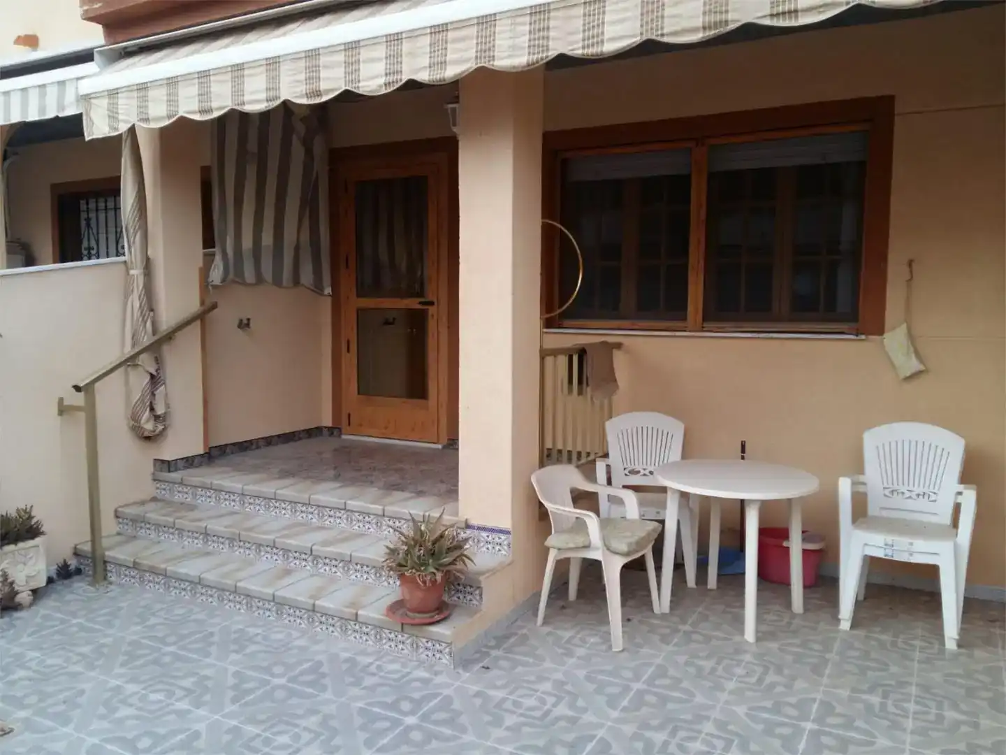 Terrasse von Wohnung zur Miete in San Javier mit Klimaanlage, Privatgarten und Parkett