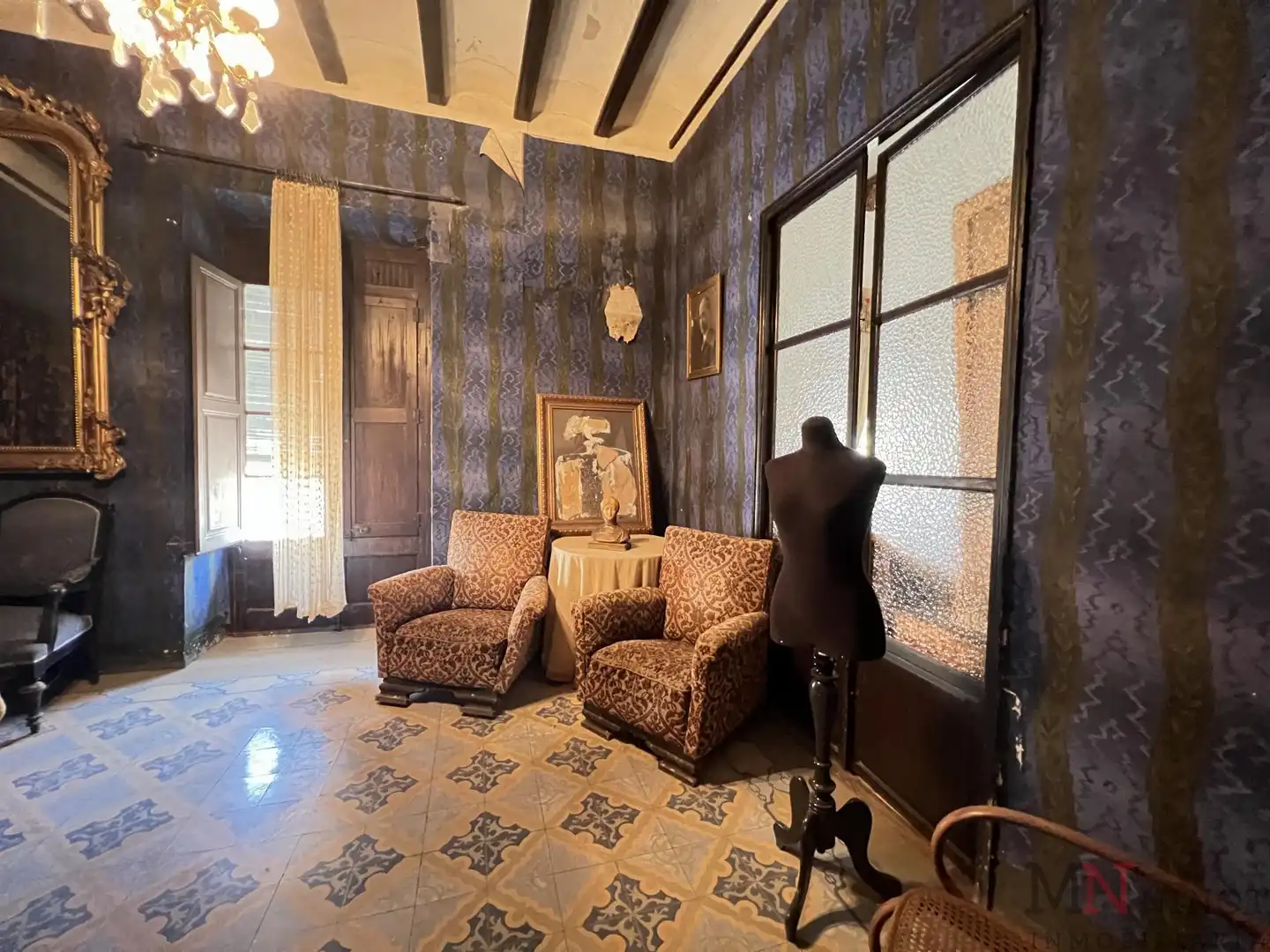 Sala de estar de Finca rústica en venta en Almazora / Almassora con Alarma