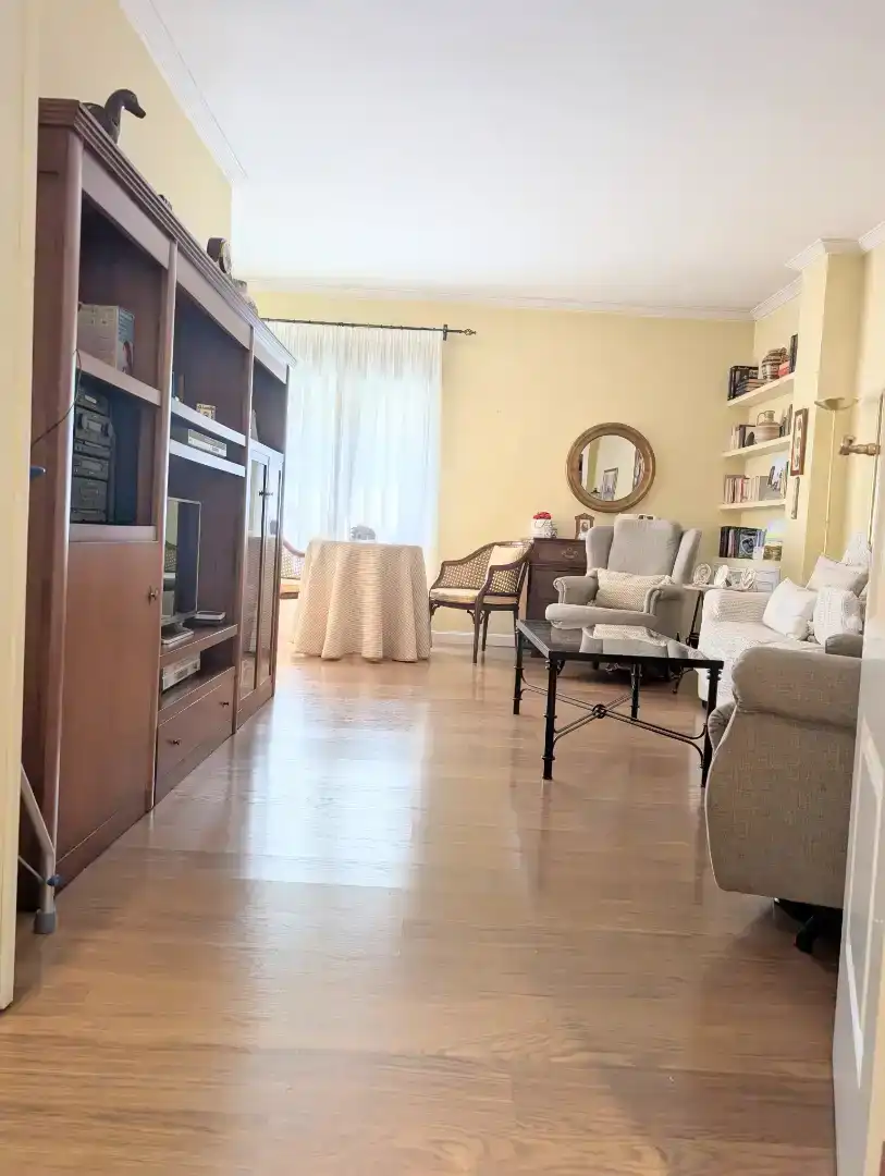 Living room of Flat for sale in  Madrid Capital  with Air Conditioner and Balcony