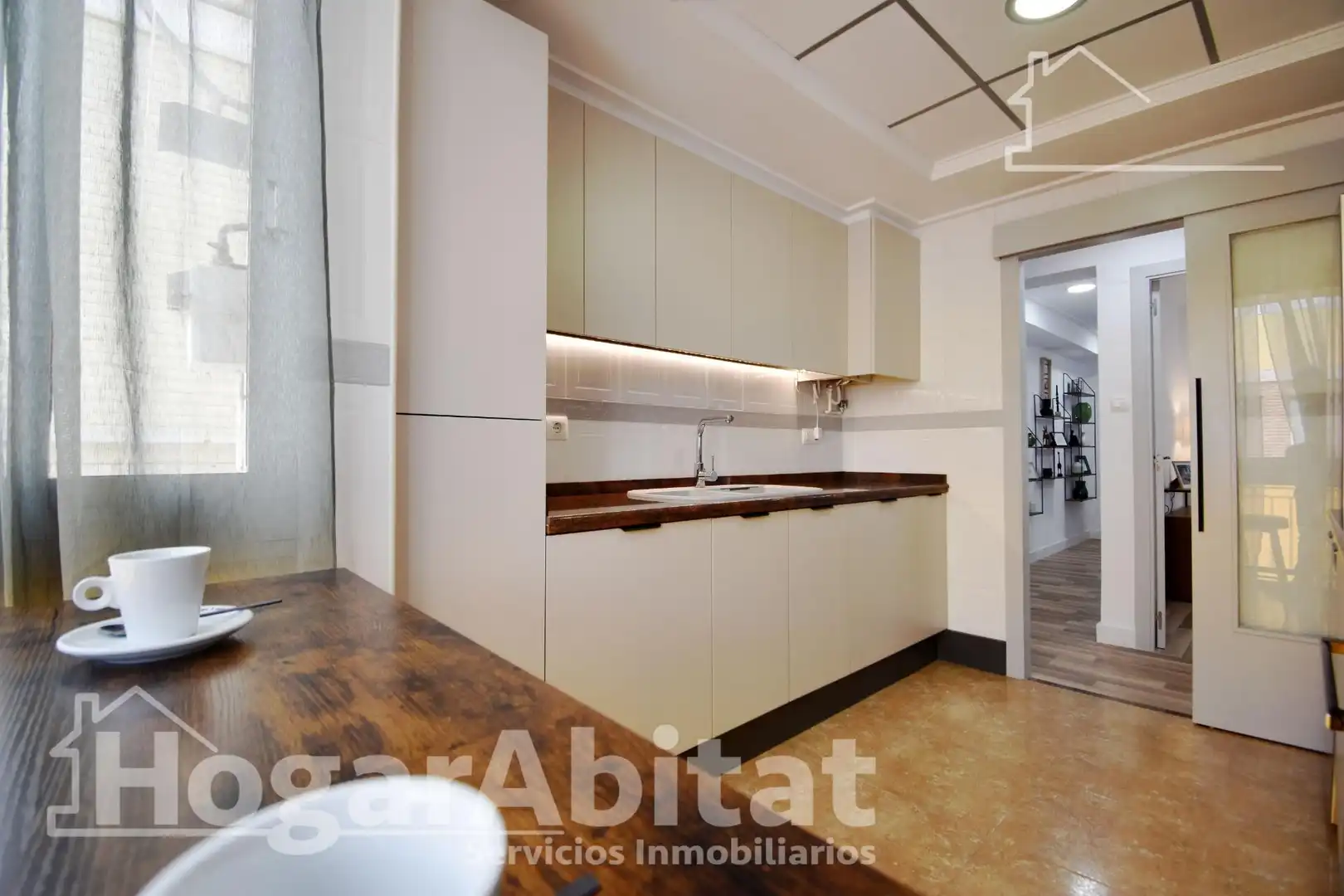 Kitchen of Flat for sale in Cullera  with Air Conditioner, Terrace and Furnished