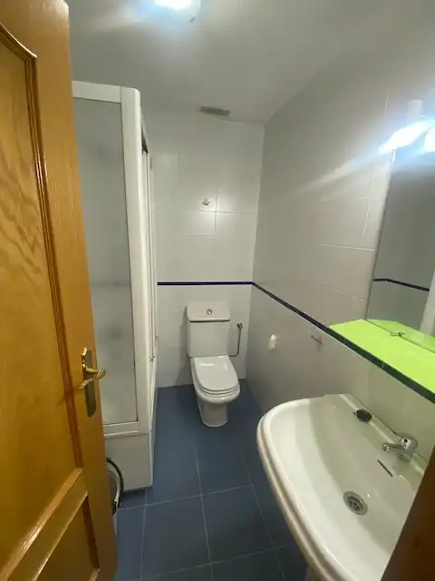 Bathroom of Study for rent in Salamanca  with Parquet flooring, Furnished and Washing machine