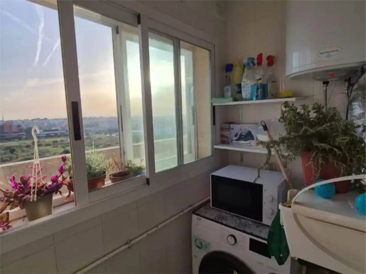 Terrasse von Wohnung zur Miete in Paterna mit Klimaanlage, Schwimmbad und Balkon