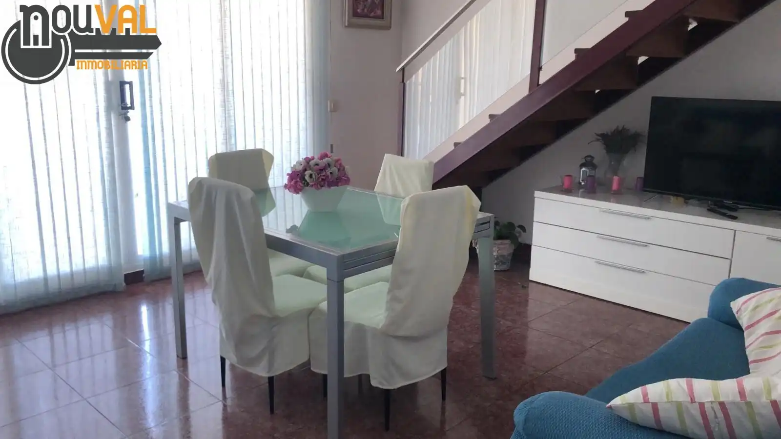 Comedor de Casa adosada de alquiler en Cullera con Terraza, Amueblado y Balcón