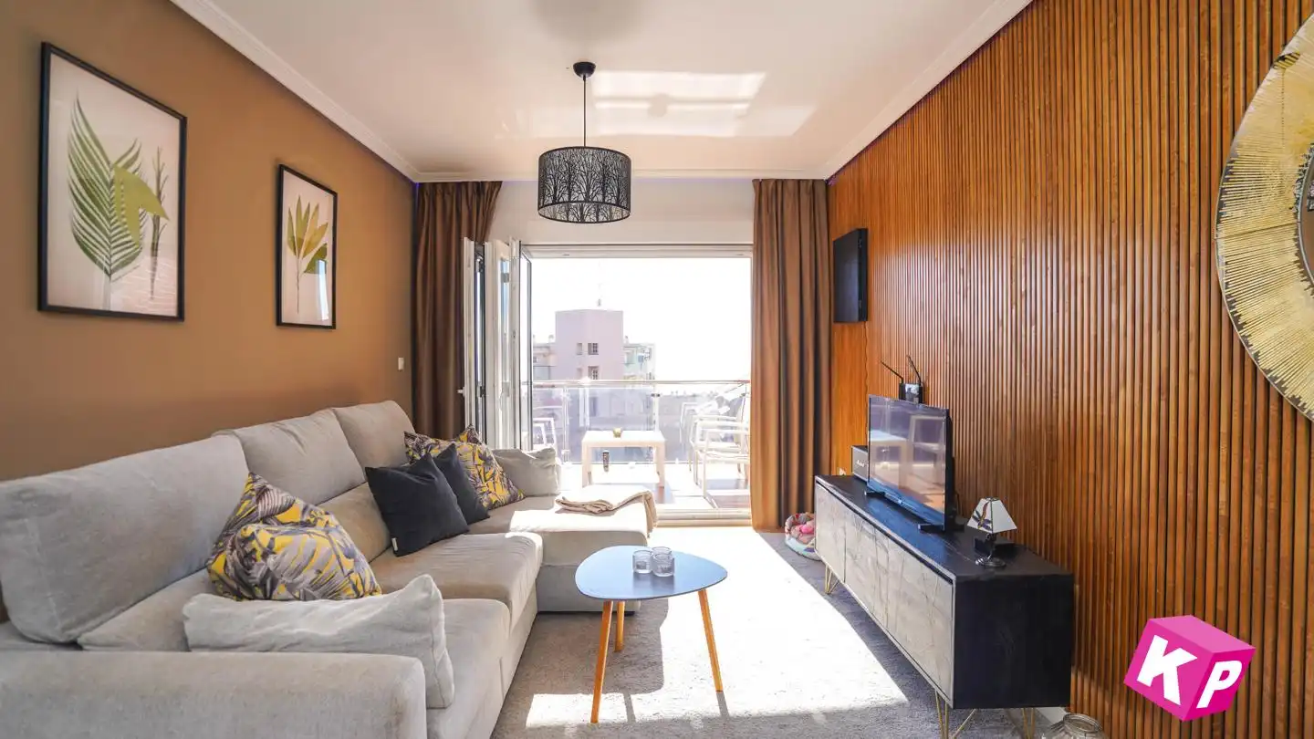 Wohnzimmer von Wohnung zum Verkauf in Santa Pola mit Klimaanlage, Heizung und Terrasse