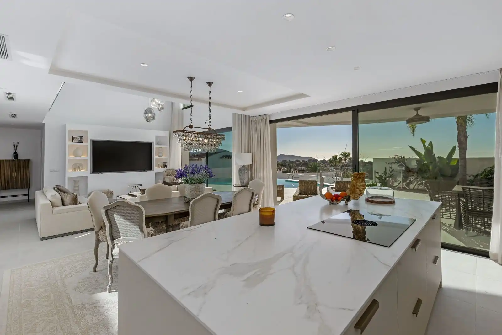 Comedor de Casa o chalet en venta en Moraira con Aire acondicionado, Calefacción y Jardín privado